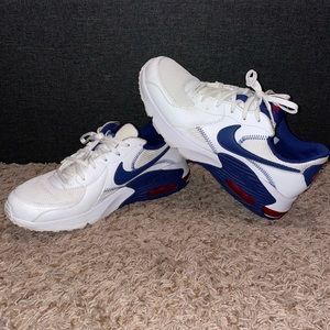 Nike Men's White and Blue Sneakers